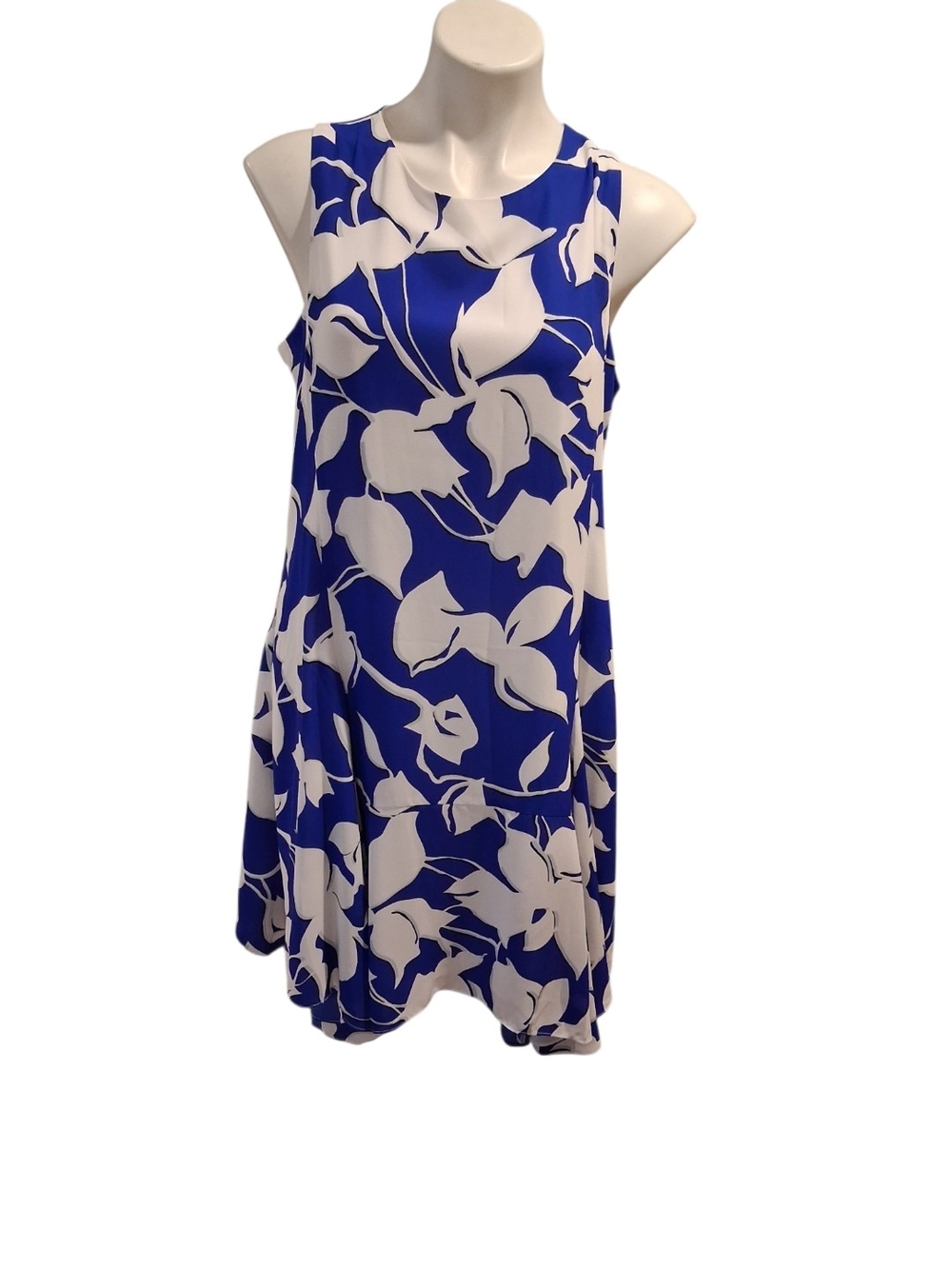 Christina Blue and White Floral Shift Dress